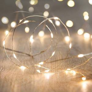 lot 6038 image: ANJAYLIA 16.5Ft 50 LED Fairy Lights Battery Operated String Lights for Party Home Wedding Festival Decoration, Warm White