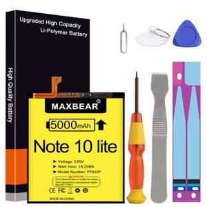 lot 6049 image: MAXBEAR Galaxy Note 10 Lite Battery, (Upgraded) 5000mAh 3.85V Li-Polymer Replacement Battery EB-BN770ABY for Samsung Galaxy Note 10 Lite SM-N770F N770FDS with Repair Tool Kit