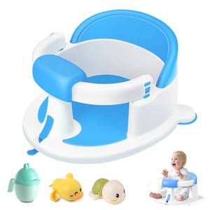 lot 6084 image: Baby Bath Seat for Babies 6 Months & up, Non-Slip Toddler Bath Seats for Babies Sitting Up,Safe Infant & Newborn Baby Bath Chair Support for BathtubLiving RoomShower Room, Blue