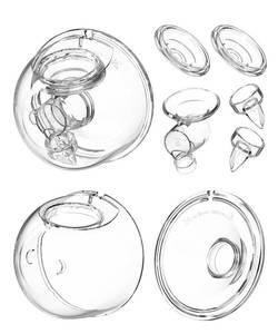 lot 6092 image: Wearable Breast Pump Replacement Parts, Milk Collector Cup Accessories, Compatible with TSRETE S12 Kmaier S12, Include Duckbill Valve, 24mm Flange, Silicone Diaphragm, Linker