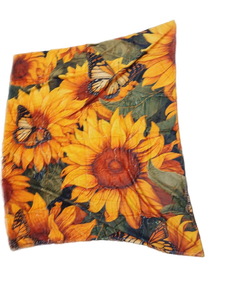 lot 6110 image: Sunflower and Butterfly Print Decorative Pillow Cover 56x48 in