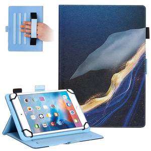 lot 6120 image: Dteck Universal Tablet Case for iPadSamsungLenovoAndroid 1514131211 Tablet (7.57.67.77.87.98.08.38.4 Inch), PU Leather Cute Folio Case with StandStylus Holder LoopHand Strap, Gold Blue