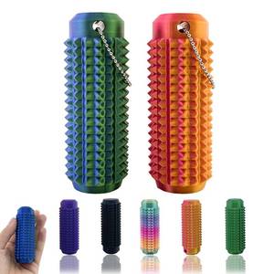 lot 6130 image: 2PCS Little Ouchies Fidget, Portable Stim Tool, Pocket Mini Fidget Toy Pain Stim Fidget, 3D Printed Venting Key Pendant, Spiky Grippie Stim Keychain for Anxiety Relief Easter Gifts Kids