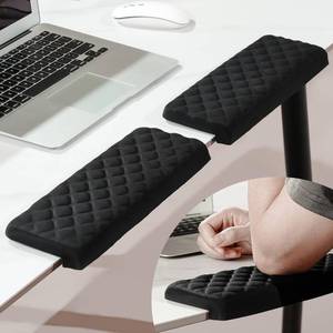 lot 6151 image: MEKASS L-Shaped Desk Elbow Pad for Desk, Memory Foam Elbow Support Padding with Non-Slip, 2-Piece Ergonomic Desk Edge Cushion, Wrist Comfort Support for Office Home (Diamond Black)