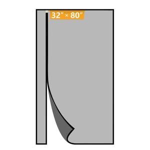lot 6158 image: Yotache Reversible LeftRight Opening Magnetic Screen Door Fits Door Size 32x80, Screen Size 34x81, Removable Upgraded Polyester Screen Mesh with Strong Magnets for FrontBack Patio Door, Black