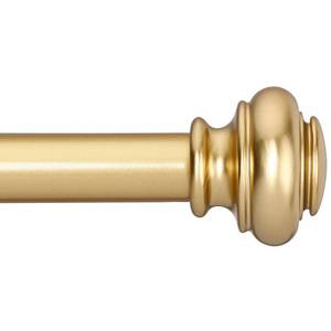 lot 6473 image: SIMEWIN Heavy Duty Curtain Rods for Windows 48 to 84 Inches, 1 Inch Gold Curtain Rod for Bedroom, Living Room, Patio, Kitchen, Adjustable Curtains Rods with Classic Finials, Gold Finishing