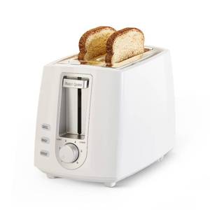 lot 6474 image: Hazel Quinn 2-Slice Compact Toaster - Wide Slots for Thick Bread & Bagels, 6 Browning Levels, Even Heating, Removable Crumb Tray, Quick Toast, Ideal for Breakfast & Small Kitchen - White