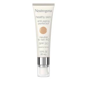 lot 6483 image: Neutrogena Healthy Skin Anti-Aging Perfector - with Retinol, Tinted Moisturizer with SPF 20 & Sheer Coverage that Smooths Skin Texture & Reduces the Look of Fine Lines, Natural to Tan (40), 1oz (30mL)