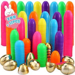 lot 9466 image: Abakuku 300 Pcs Easter Eggs,2.35 Assorted Bright Colors Plastic Easter Eggs for Easter Hunt,Easter Themed,Decorations,Basket Stuffers Fillers