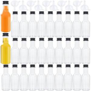 lot 9476 image: 30 Pack 1.7oz Mini Liquor Bottles with Black Cap,Plastic Alcohol Bottles with 10 Funnels,Airtight Plastic Spirit Bottle for Weddings,Party Supplies
