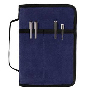 lot 10102 image: Baizoy Field Notes Notebook Cover for 6.7 X 9.8 Inch with A5 Journal Cover Notebook Zipper Pocket Planner for Pen Holder,Water Resistant Cover Notebooks Sketchbook,Waterproof Waxed Canvas (Dark blue)