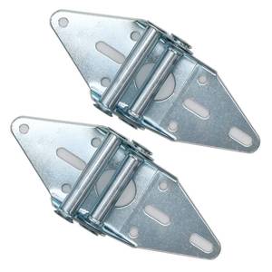 lot 10141 image: 2 Packs Garage Door Hinges #2 with Galvanized Finish - Heavy Duty 14 Gauge Steel, Suitable for ResidentialLight Commercial Garage Door Replacement