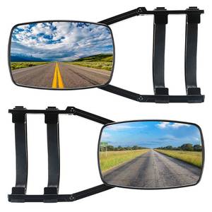 lot 11948 image: Lifronkit Universal Clip-on Towing Mirrors Extended Mirrors for Towing 360 Degree Rotation Adjustable Towing Mirror, Black, 2 Pieces