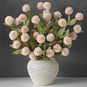 lot 11954 image: VIERENA 6 Pcs Faux Silk Pompon Mum Artificial Flowers for Vase -27, Bulk Fake Chrysanth Branches with Stems for DIY Bouquet Centerpieces Wedding Fillers Arrangements Shower Decorations (Warm Pink)