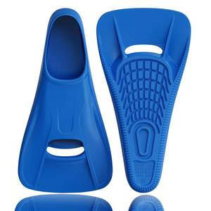 lot 11964 image: Swim Fins Adult Swim Training Fins for Pool Lap Swimming Comfortable Silicone Full Foot Pocket Travel Size Fins Short Blade Floating Flippers for Snorkeling Diving Swimming Adult Men Women
