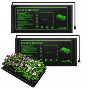 lot 11978 image: RooTrimmer 2 Pack Graphene Plant Heating Mat for 1020 Seedling Trays, 20W Waterproof Heating Pads for Seeds Germination and Microgreen Trays Thick and Reusable Gardening Gifts (Missing One)