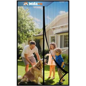 lot 11980 image: Mesh Screen with Magnetic Closure-Keeps Bugs Out Let Breeze in, Heavy Duty - Pet and Kid Friendly, Works with Front, Sliding Doors (38 x 82 Inch)