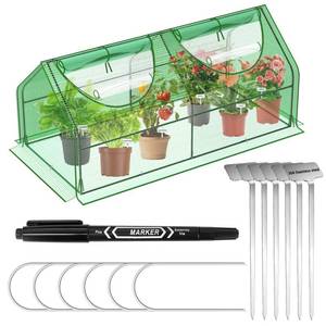 lot 11986 image: CareForge 72�36�36 Green Houses for Outside, Portable Mini Greenhouse with Mesh Vents, Weatherproof PE Plant Shelter for Patio Gardening