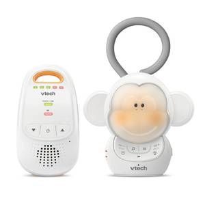 lot 12022 image: VTech DM1411 Audio Baby Monitor & Portable Soother Dual-Unit Rechargeable Battery, Long Range, Soft-Glow Night Light, Soothing Sounds & Lullabies, Digital Wireless Transmission, Sound Indicator