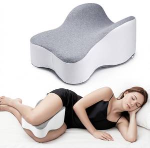lot 12029 image: anzhixiu Long 14 Knee Pillow for Side Sleeper Fully Support Thighs and Knees for Required Knee Separation- Leg Pillow for Side Sleeping Between Legs Aligns Spine- Large, Gray