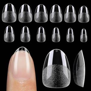 lot 12032 image: UNA GELLA Extra Short Almond Nail Tips 12 Sizes Short Almond Gel Nail Tips 120Pcs Soft Gel Clear Full Cover Nails Tips Acrylic False Nails Press On Nails for Extensions DIY Salon