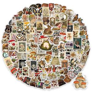 lot 12331 image: 300 PCS Vintage Stickers, Aesthetic Waterproof Vinyl Stickers for Scrapbook Journaling Planners and Journals, Cottagecore Retro Sticker Pack for Water Bottles Laptop, Scrapbooking Supplies for Adults