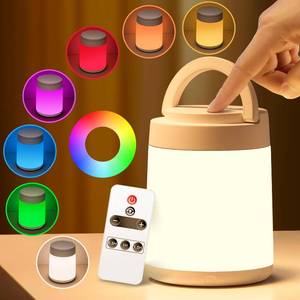 lot 12376 image: One Fire Night Light for Kids Night Light,10 Colors8 Dimmable Baby Night Lights for Nursery Lamp,PortableRemoteTouch Nightlight for Kids Room,1800mAh Tap Light Rechargeable Night Light Cream White (No Remote)