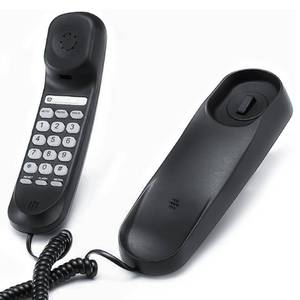 lot 12382 image: Landline Phone - Durable Corded Phone for The Office. mini Phone uses HD Sound Chips, Making The Sound Clearer. It is Suitable for Office and Home use, and More. (Black)