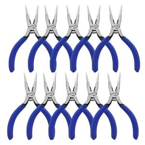 lot 12383 image: Mini Needle Nose Pliers 5-10 Pack KAIHAOWIN Small Long Nose Pliers with Wire Cutters, Spring Loaded Thin Needle Nose Pliers, Precision Pliers Set for CraftsJewelry MakingTiny Project (Missing One)