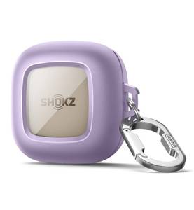 lot 12402 image: SURITCH for SHOKZ OpenFit Case Cover, Shockproof Magnetic Cases for SHOKZ OpenFit Open-Ear Earbuds True Wireless Bluetooth Headphones, Protective Cover with Magnetic Lid Lock & Carabiner, Purple