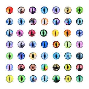 lot 12406 image: PATIKIL 6mm Dragon Eyes, 100 Pcs Round Glass Eyes Animals Crochet Eyes for Clay Doll Making Craft DIY Findings Jewelry Making, Multicolor