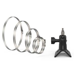 lot 12410 image: Holicfun No-Drill Outdoor Security Camera Pole Mount, Universally Compatible with Ring, Blink, Eufy, Wyze, Arlo, Google Nest, Simplisafe Cameras, and More - Black