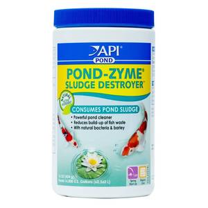 lot 12415 image: API POND-ZYME SLUDGE DESTROYER Pond Cleaner With Natural Pond Bacteria And Barley, 1-Pound Container (Used) 14 Left