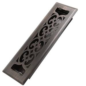lot 12427 image: Howeall 2x10 Inches Heavy Duty Walkable Floor Register Easy Adjust Air Supply Lever Floor Vents - Charlotte Design - Vent Cover for Home Floor - Oil Rubbed Bronze