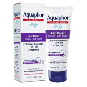 lot 12434 image: Aquaphor Baby Diaper Rash Paste - For Serious Diaper Rash and Flare-ups - 3.5 Oz. Tube (Used)