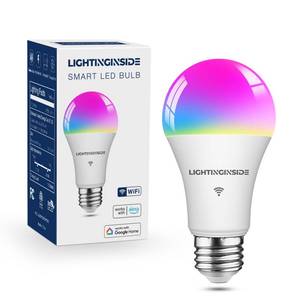 lot 12435 image: Lightinginside Smart Light Bulbs 100W Equiv., 1350LM 11W Smart Bulb Works with AlexaGoogle HomeSmartLife, A19 E26 RGBCW Color Changing, No Hub Required, 2.4G WiFi Bluetooth Bulb, ETL Listed, 1PC