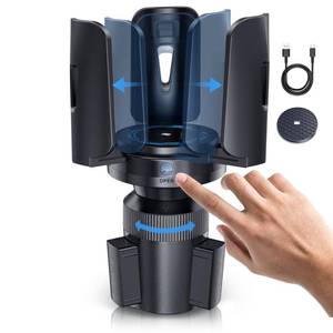 lot 12454 image: Car Cup Holder Expander (Auto Adjustable), Intelligent Auto Clamping Cup Holder with Adjustable Base, for Yeti RamblersHydro Flasks 8-45oz, Most Coffee Mugs Bottles & Cups,USB Powered Car Cup Holder