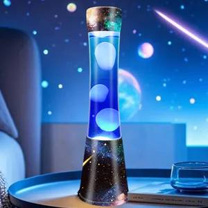 lot 13806 image: BAOYIKU Night Lights for Adults, 16inches Bedroom Motion Lamp with Blue Liquid White Wax Cool Novelty Light Home Office Decoration Lighting Holiday Present