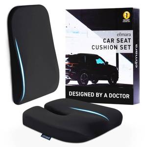 lot 13823 image: Elmara Doctor-Designed Car Seat Cushions for Driving �� Car Seat Back Support, Driver Seat Cushion and Back Cushion for Car, Pillow for Driving Seat �� The Ultimate Comfort Solution for Cars (Black)