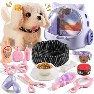 lot 14027 image: Vanvimen 16 Pcs Robot Dog Toys for Girls, Toys for 3 4 5 6 7 8 Year Old Girls Kids Boys, Realistic Robot Puppy Toddlers Girl Toy for 5-7 6-8, Ideas Birthday Gifts for Girl 3 4 5 6 Year Old