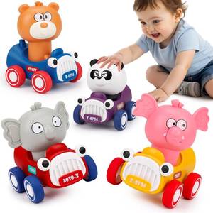 lot 14028 image: AugToy Press and Go Toy Cars for Toddlers 1-3, Animal Racing Cars Infant Baby Toys 6-9-12-18 Months, Cars Toys for 1 2 Year Old Boy Girl Gifts, One 1st First Year Old Boy Girl Birthday Easter Gifts