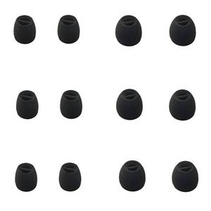 lot 14044 image: Mijusun Extra Small (XS) Silicone Earbuds Tips for Small Ear Canal, 6 Pairs Universal Replacement Tips fit 4.0mm-6mm Nozzles - Comfort Fit (Black)