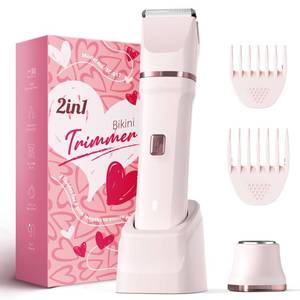 lot 14076 image: Risina Bikini Trimmer for Women - Painless Electric Razors for Silk Skin,Cordless Body Shaver for Trip,Replaceable Lady Facial Razor, IPX7 Waterproof&Easy Cleaning, Ceramic Blade, Gifts for Women