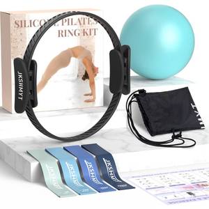 lot 14097 image: Pilates Ring Kit for Women, Pilates Equipment �� 14.5 Home Magic Circle Workout with Pilates Ball, Resistance Bands, Better me Pilates Essentials Starter Set for Beginners Toning Shape Full Body