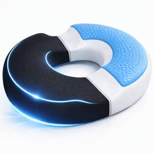 lot 14482 image: AnboCare Donut Gel Sitting Pillow - Orthopedic Memory Foam for Tailbone Pain, Hemorrhoid, Bed Sores, Postpartum, Prostate, Coccyx & Sciatica Pain
