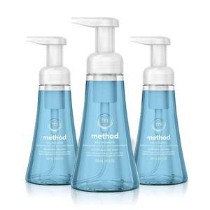 lot 15842 image: Method Foaming Hand Soap, Sea Minerals, Paraben and Phthalate Free, 10 fl oz (Pack of 3)