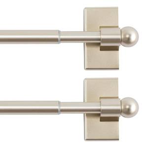 lot 15844 image: H.VERSAILTEX 2 PACK Magnetic Curtain Rods for Metal Doors, 16 to 28 Inch, 12 Inch Diameter, Multi-Use Adjustable Appliances for French Doors Magnetic Cafe Curtain Rod(Champagne Gold)