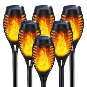 lot 15845 image: IkeeRuic Solar Lights Outdoor, Solar Torch Light with Flickering Flame for Outdoor Decor, Solar Garden Lights, Waterproof Outdoor Lighting, Flame Torches for Outside Patio Pathway Yard Decorations