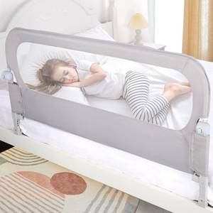 lot 15849 image: NUTIKAS Baby Bed Rail Guard for Toddlers - 47 Toddler Bed Side Rails for Twin, Full, Queen Bunk Size Bed Swing Down Bedrail Extral Tall Child Safety Side Railing Guards for Kids