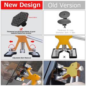lot 15875 image: Sonrinss Car Dent Puller Repair Kit - Paintless Dent Repair Tools with Golden Lifter - Universal Auto Body Dent Repair Tool, Slide Hammer and Glue Gun for Large & Small Ding Hail Dent Remover